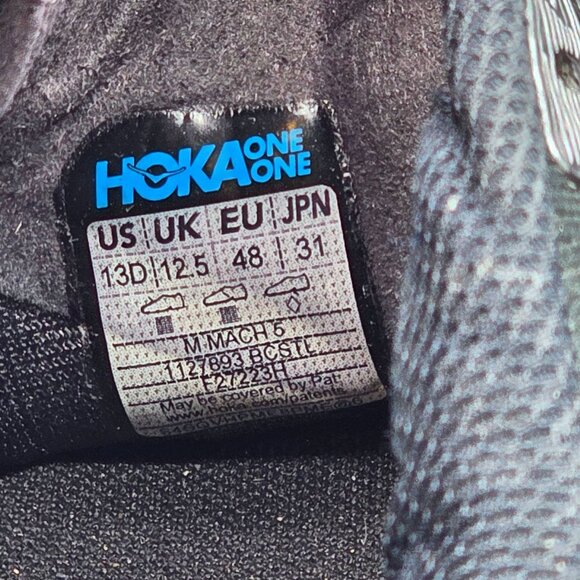 Hoka One One Mach 6 Mens Size 13 D Black White Athletic Shoes Running Walking - Picture 6 of 13